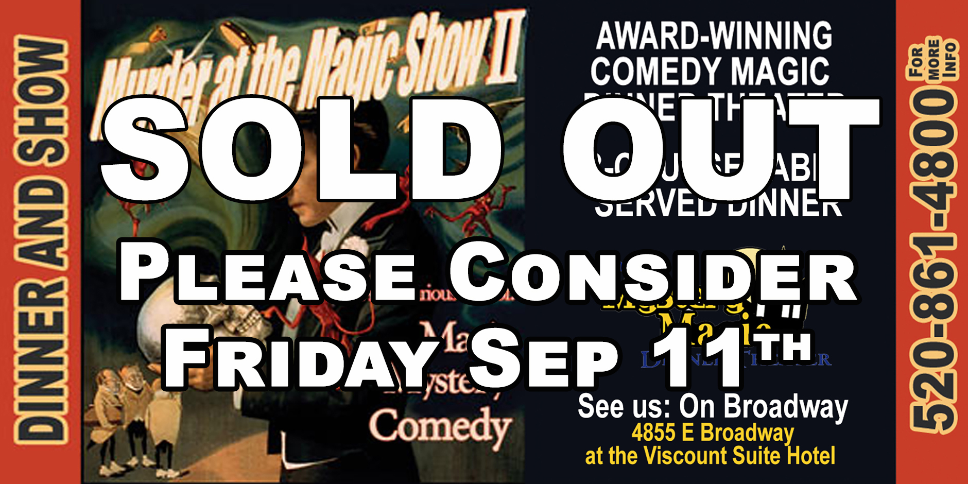 Sold-out PLEASE CONSIDER FRI Sep 11th for the Viscount Suite Hotel